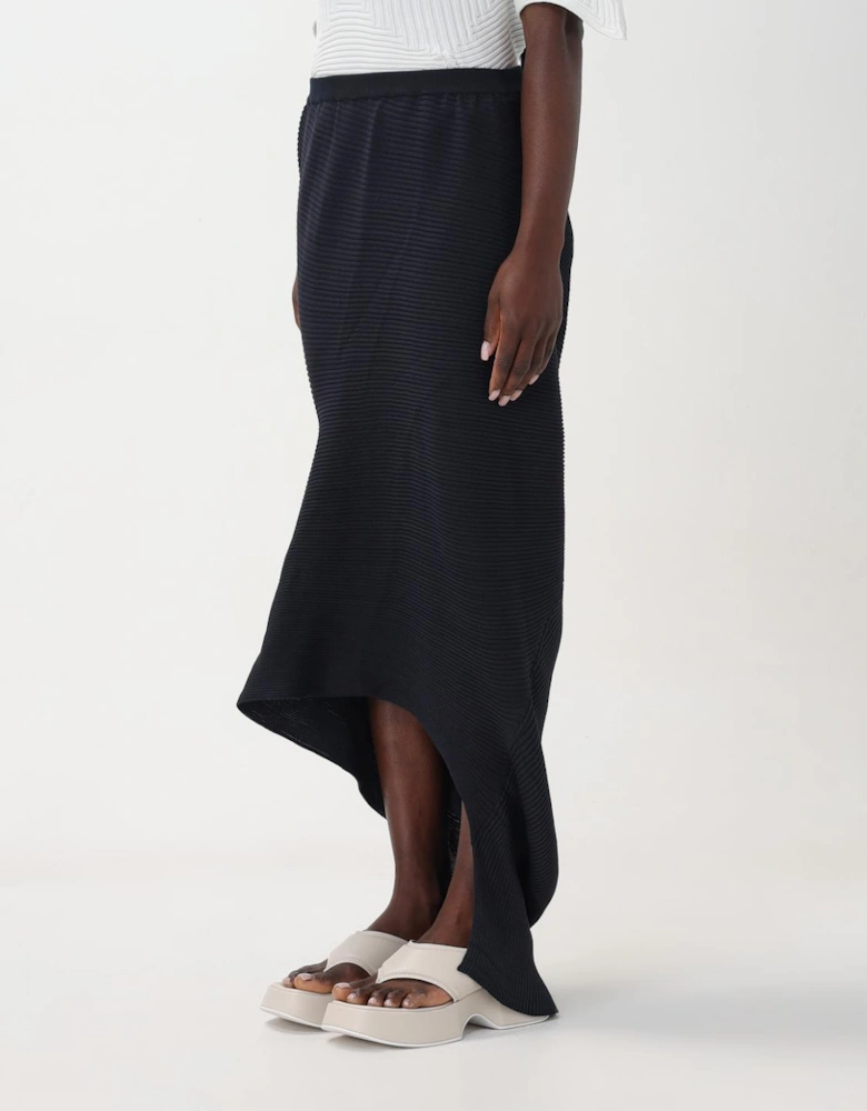 Asymmetrical Pleated Midi Skirt