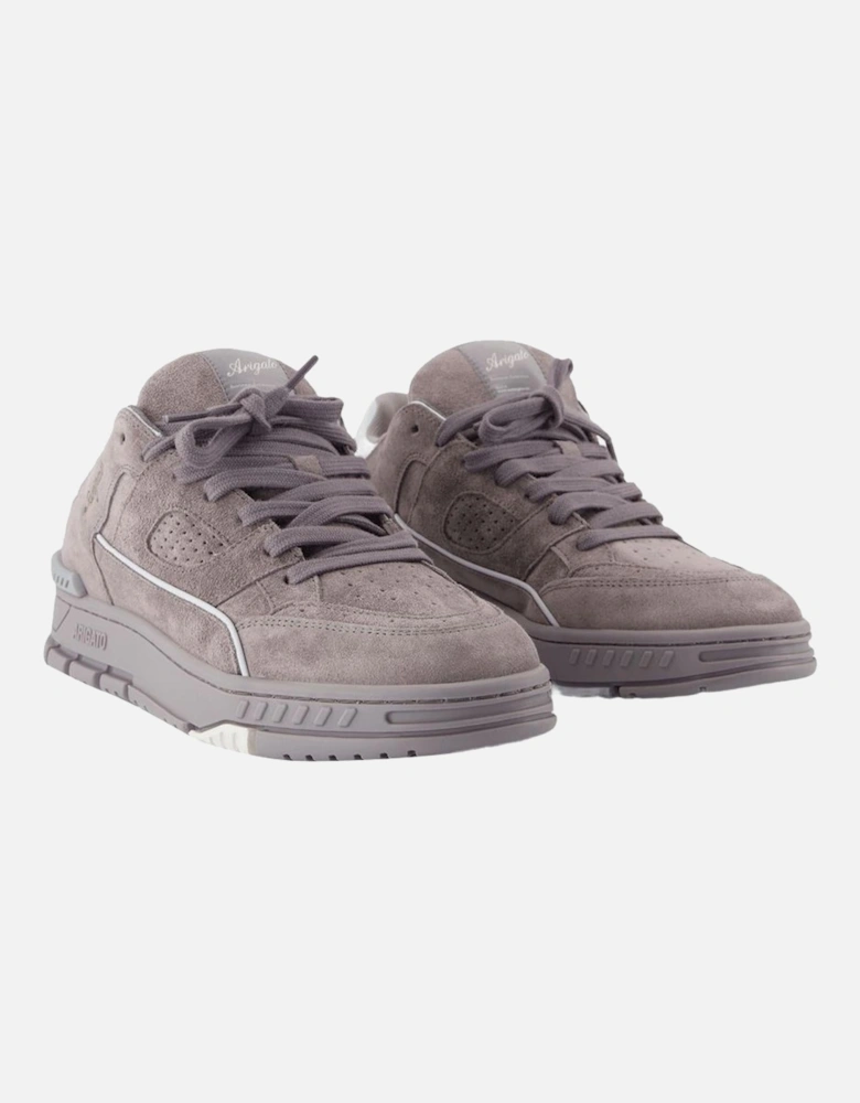 Smooth Calfskin Synthetic Lo Sneakers with Round Toe and Top Laces
