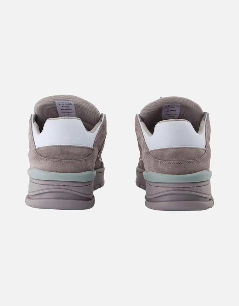 Smooth Calfskin Synthetic Lo Sneakers with Round Toe and Top Laces