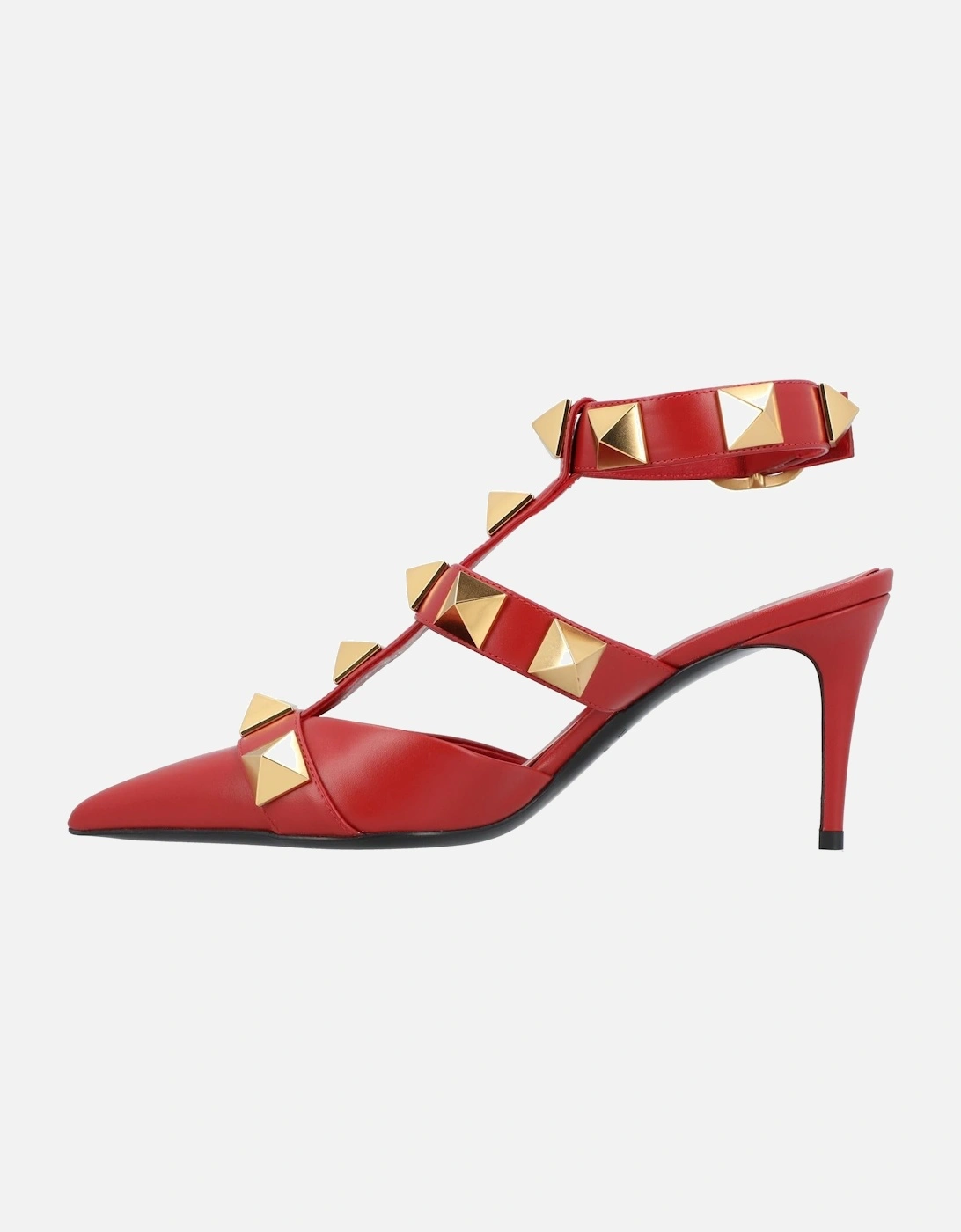 Pointed Toe High Heel Court Shoes with Ankle Strap