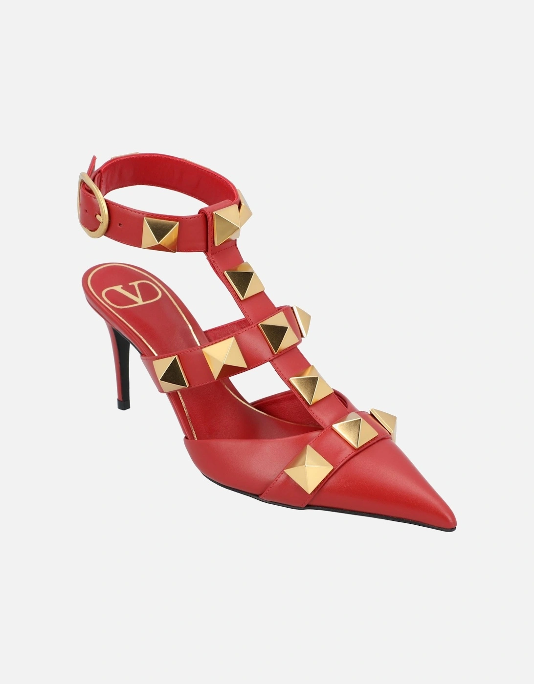 Pointed Toe High Heel Court Shoes with Ankle Strap, 7 of 6
