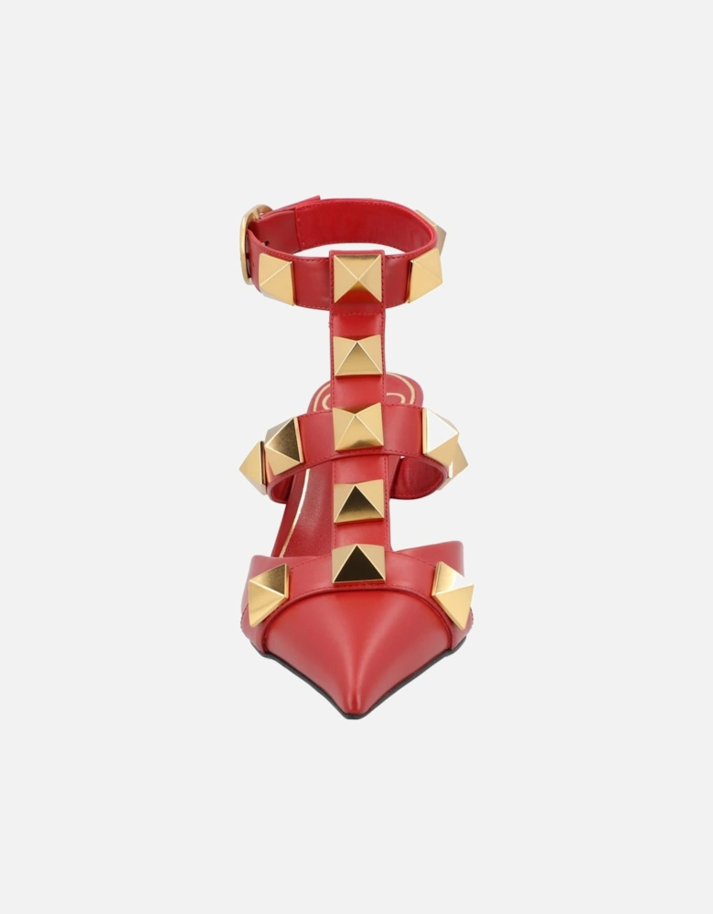 Pointed Toe High Heel Court Shoes with Ankle Strap