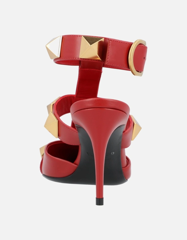 Pointed Toe High Heel Court Shoes with Ankle Strap