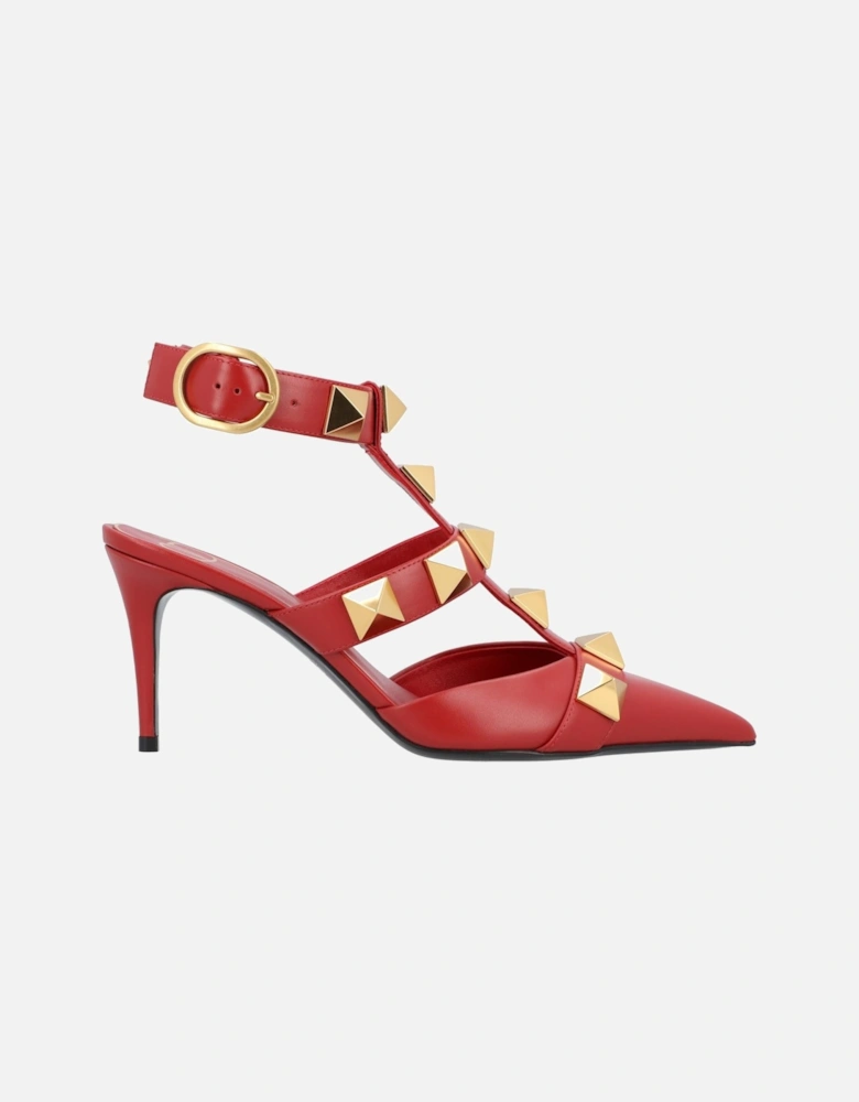 Pointed Toe High Heel Court Shoes with Ankle Strap