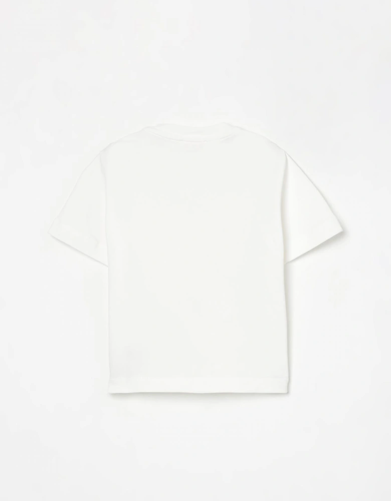 Cropped Cotton Logo Tee