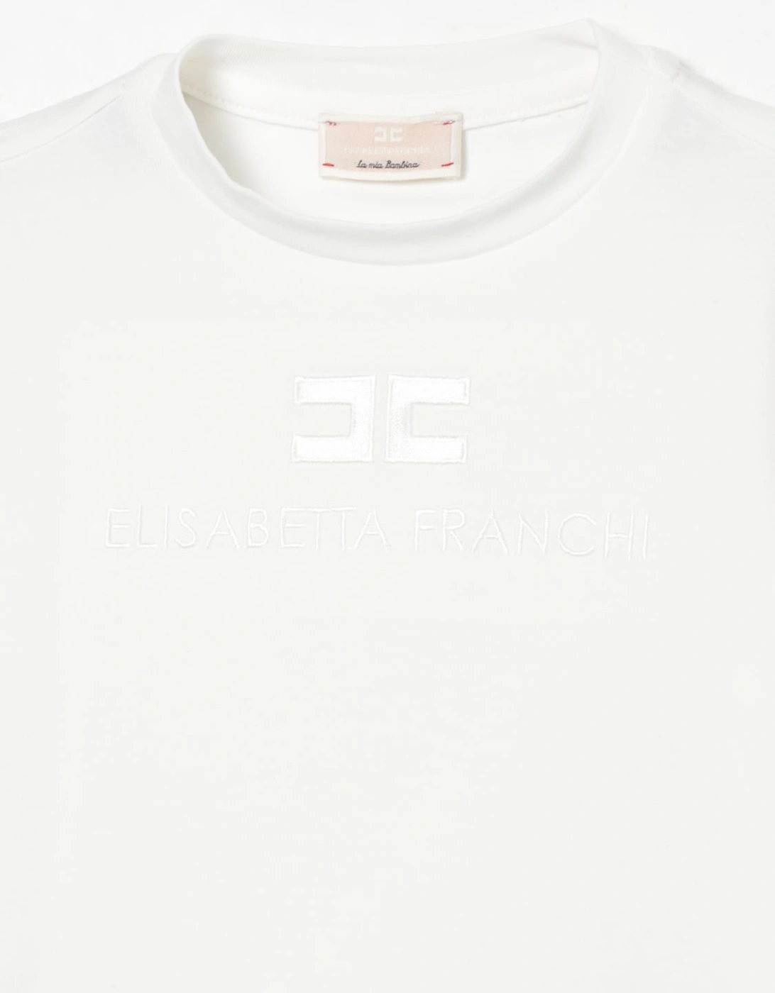 Cropped Cotton Logo Tee