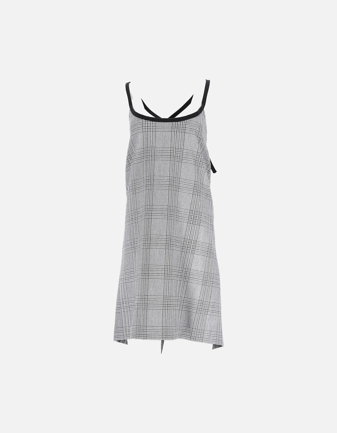 Plaid Cross-Strap Mini Dress with Unique Tailoring