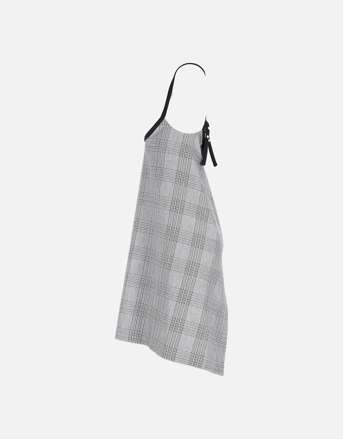 Plaid Cross-Strap Mini Dress with Unique Tailoring