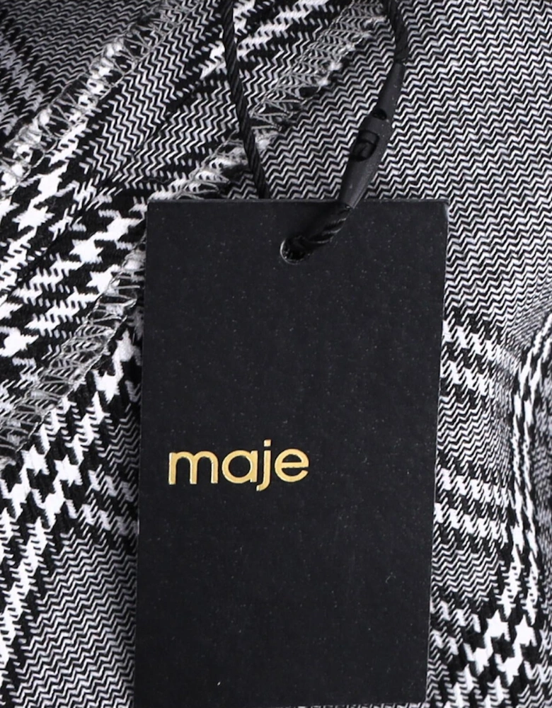 Plaid Cross-Strap Mini Dress with Unique Tailoring