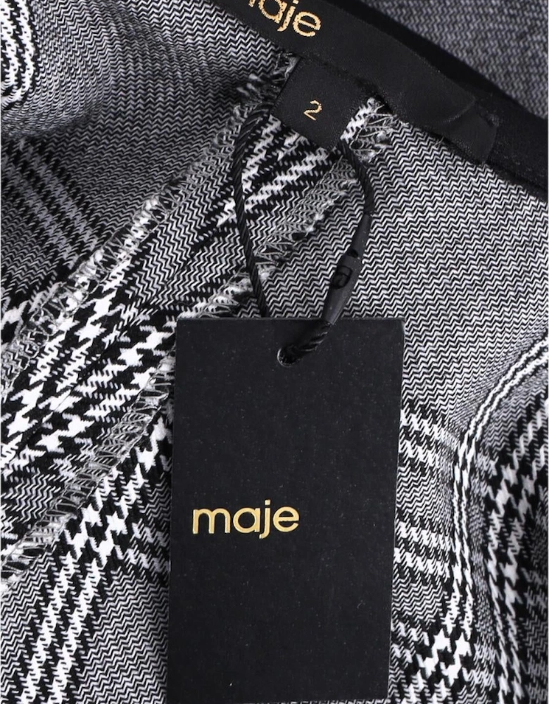 Plaid Cross-Strap Mini Dress with Unique Tailoring