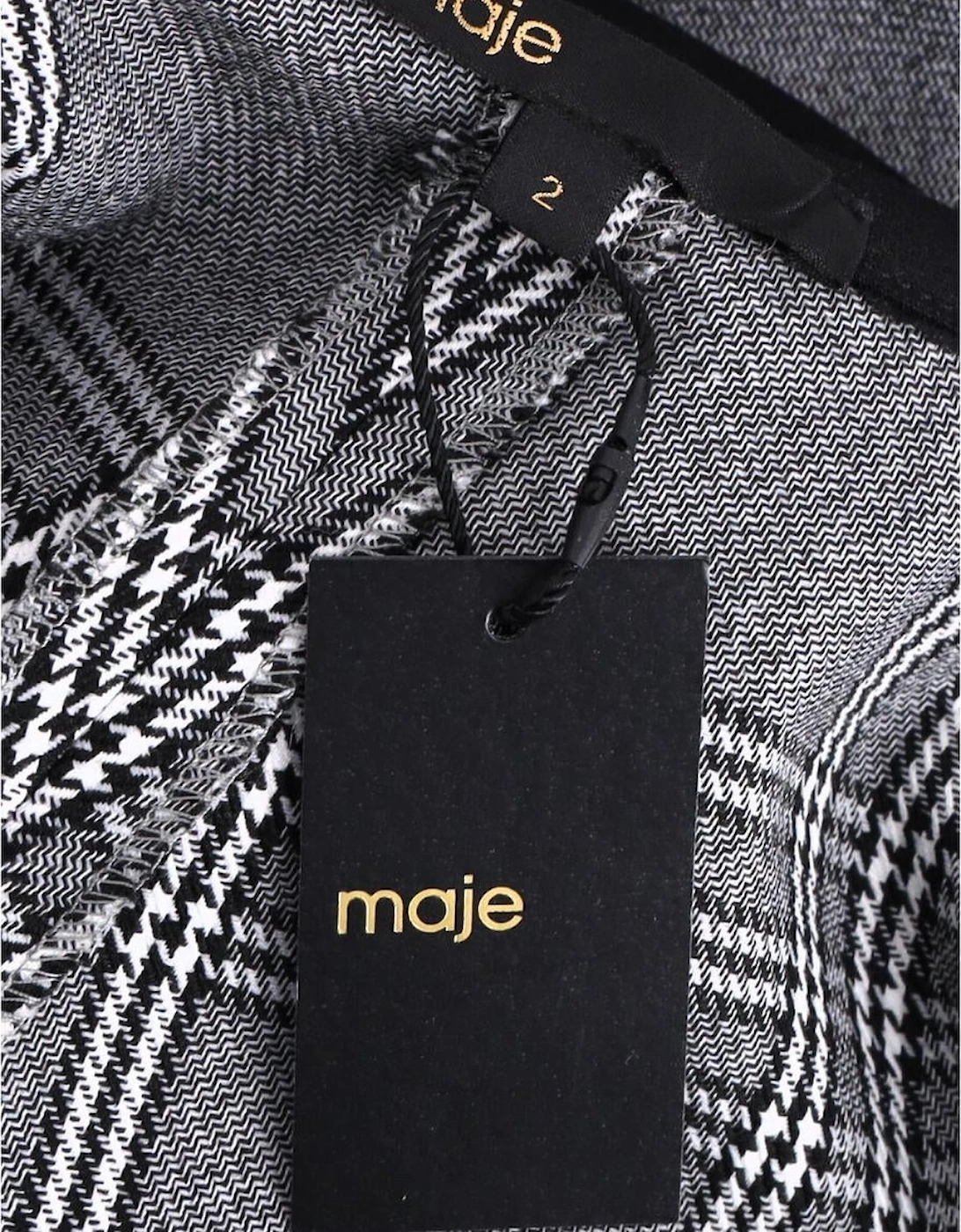 Plaid Cross-Strap Mini Dress with Unique Tailoring