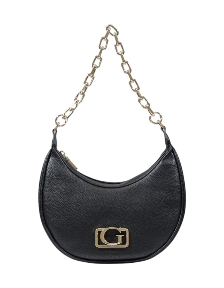 Plain Shoulder Bag with Zip Fastening