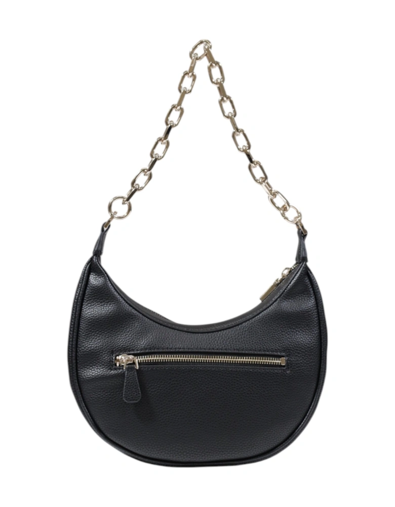 Plain Shoulder Bag with Zip Fastening