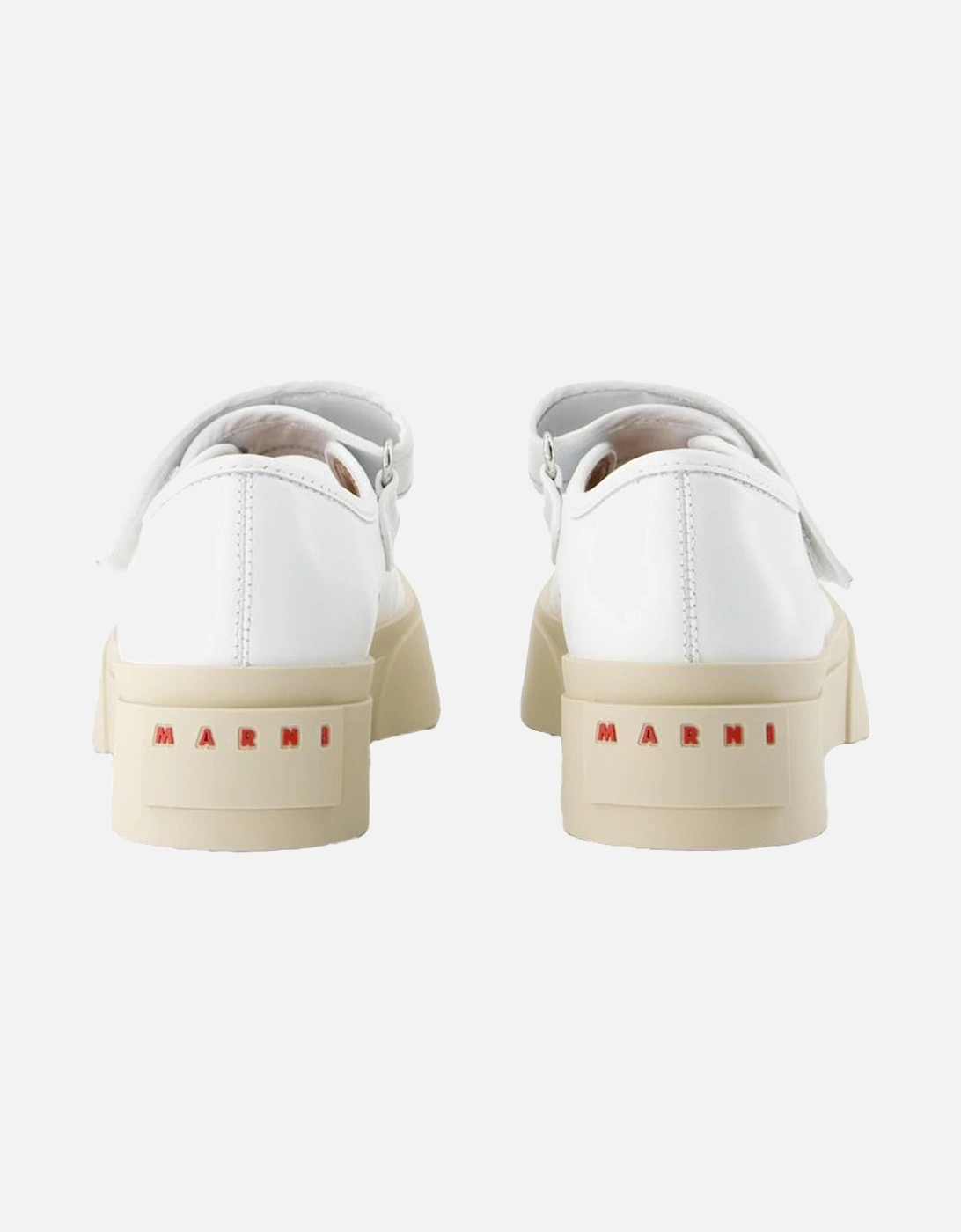 Calfskin Leather Mary Jane Strap Sneakers