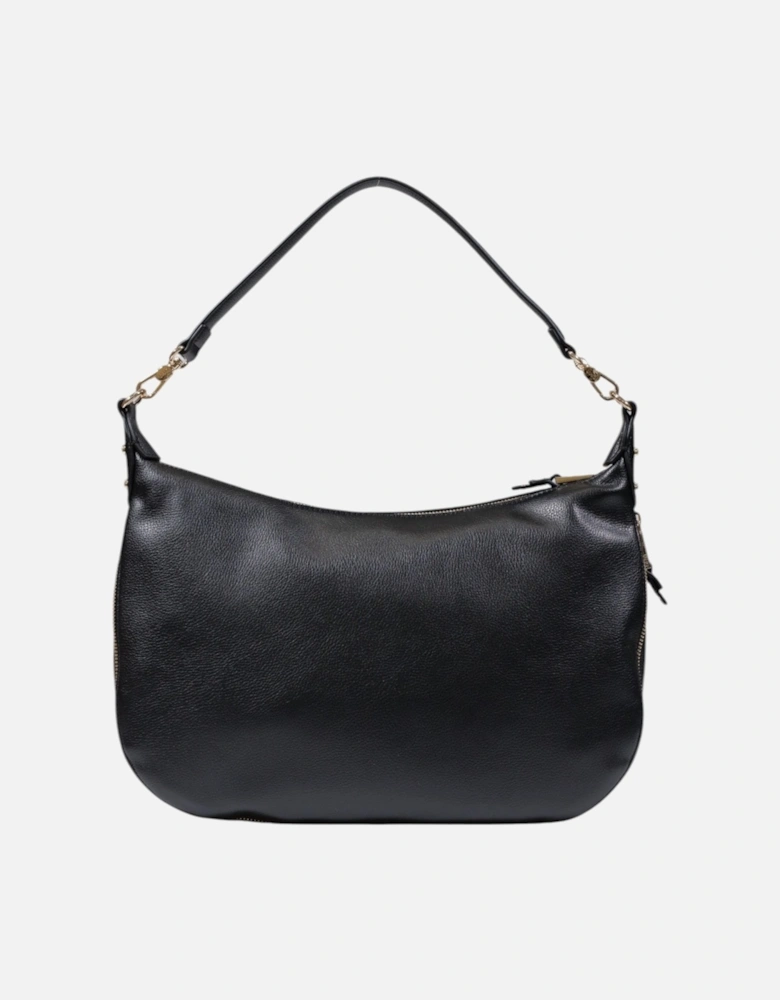 Handbag with Zip Fastening and Plain Pattern