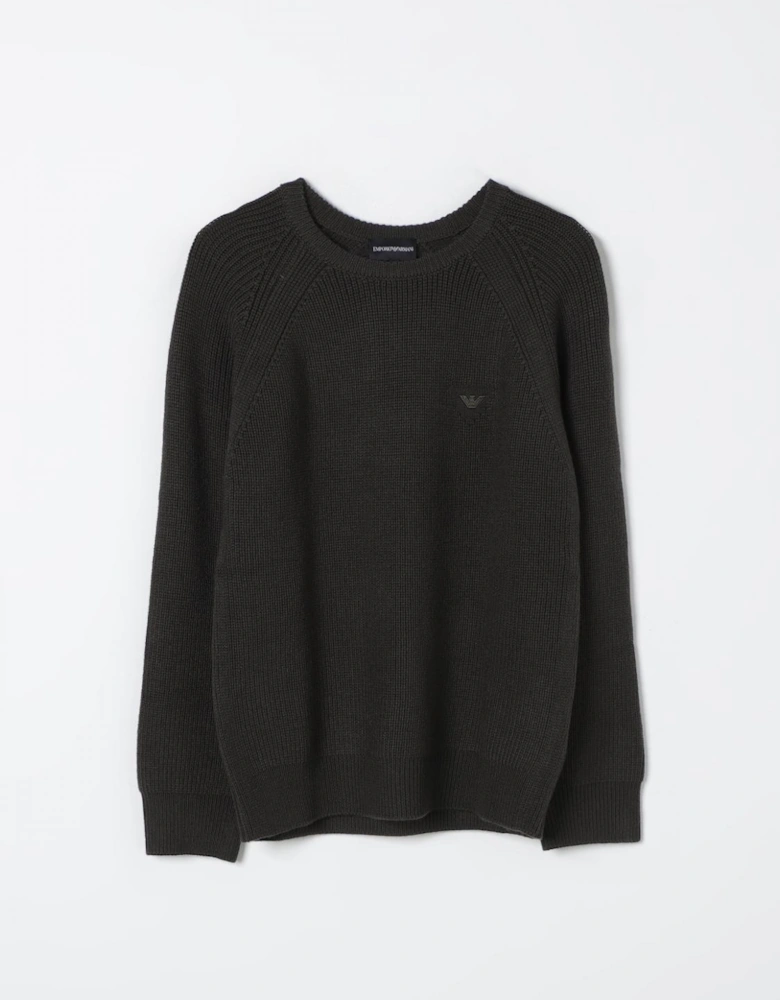 Cotton Knit Crew Neck Sweater