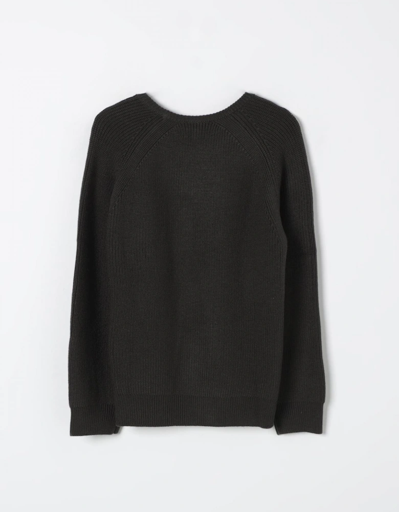 Cotton Knit Crew Neck Sweater