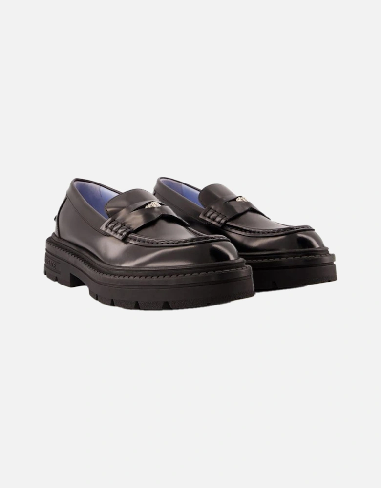 Footwear Loafers with Penny Bar and Platform Sole