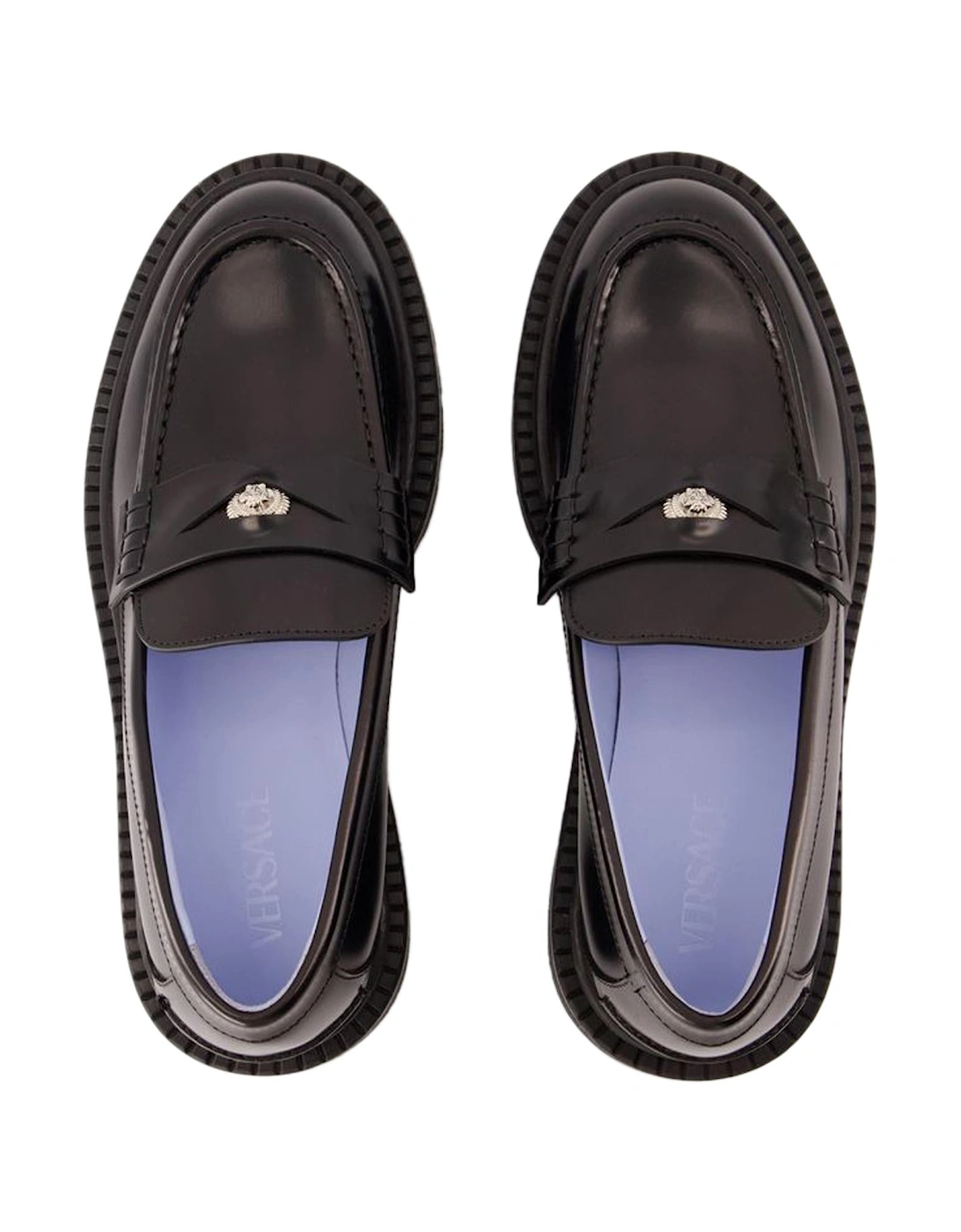 Footwear Loafers with Penny Bar and Platform Sole