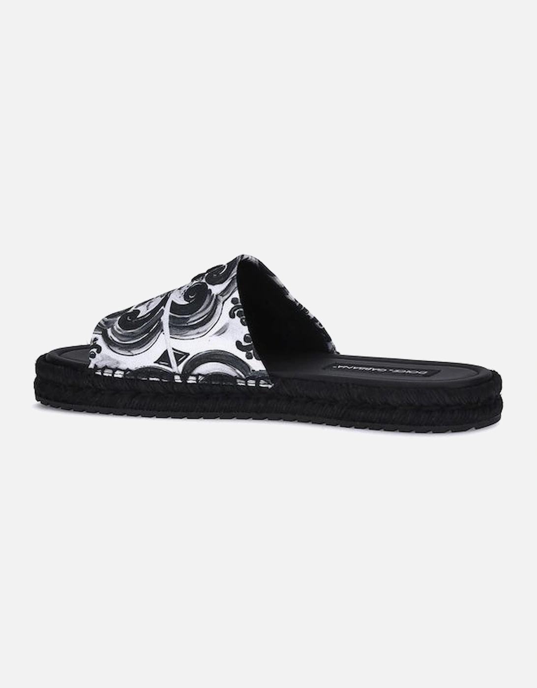 Printed Espadrille Slide Sandals
