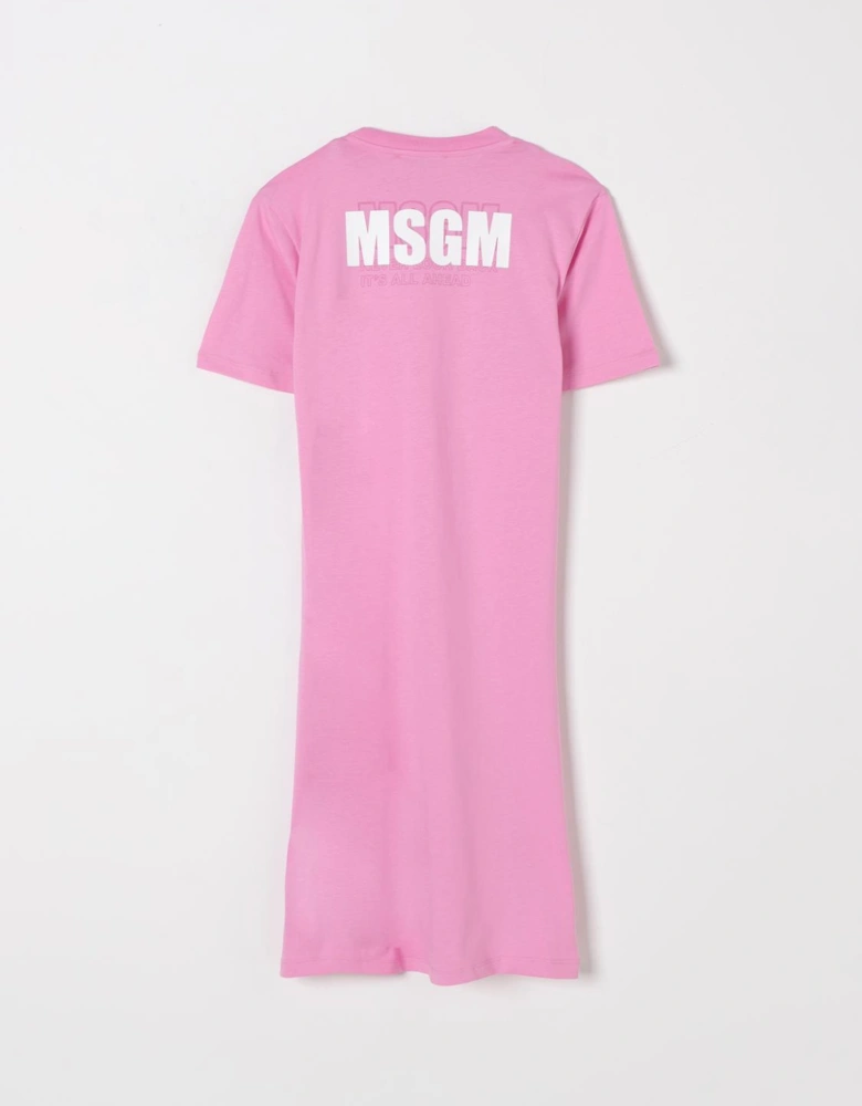 Short Sleeve Pink Mini Dress