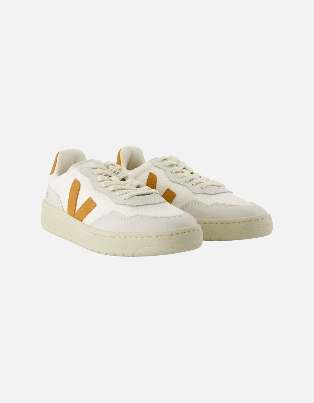 Nylon Fabric Round Toe Lace-Up Sneakers