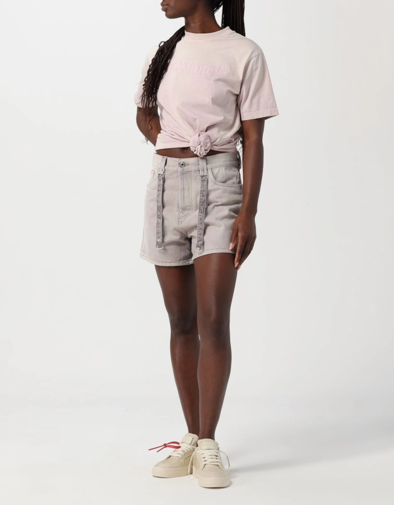 Denim Shorts with Belt Loops
