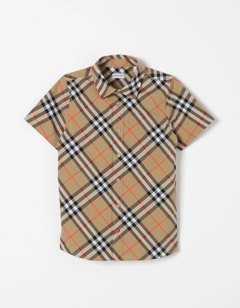 Kids Plaid ShortSleeve Shirt