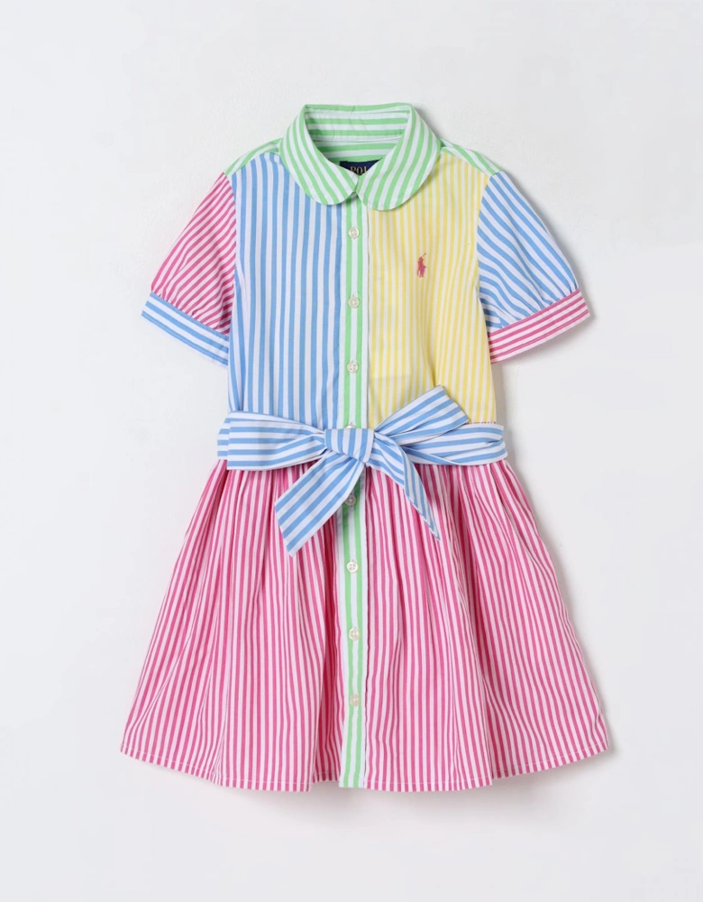 Striped Cotton Dress with Belt