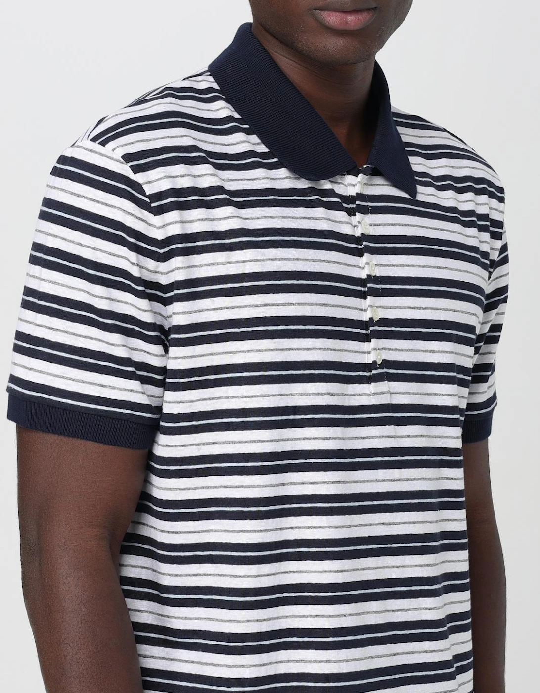 Striped Short Sleeve Polo Shirt