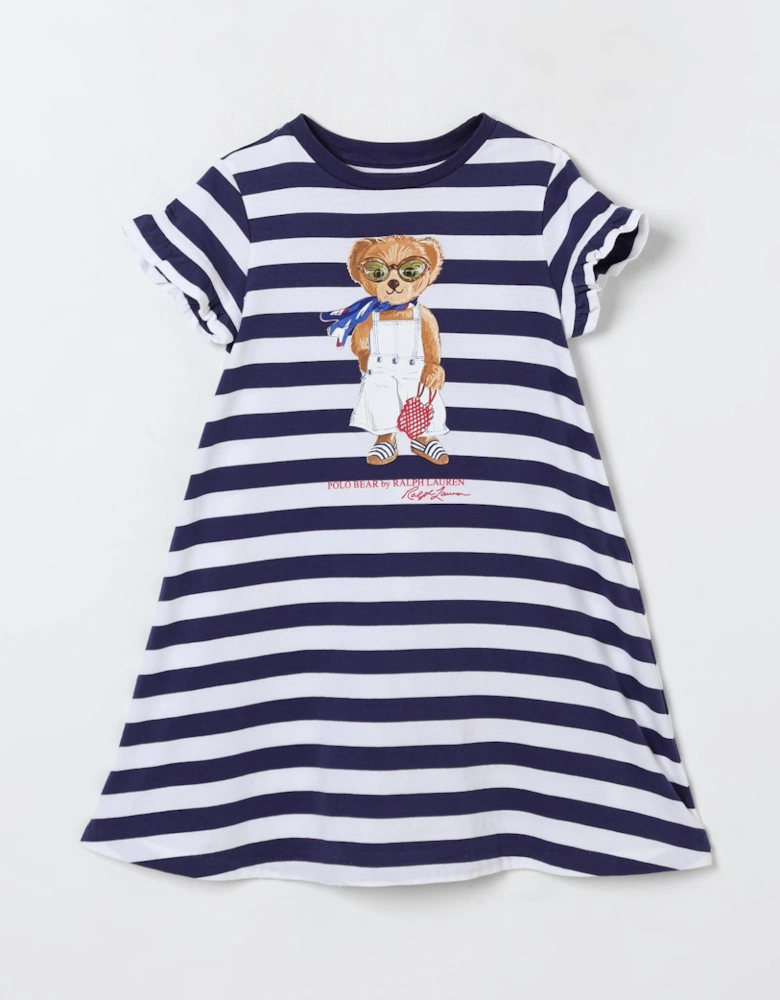Polo Bear Graphic Stripe Dress