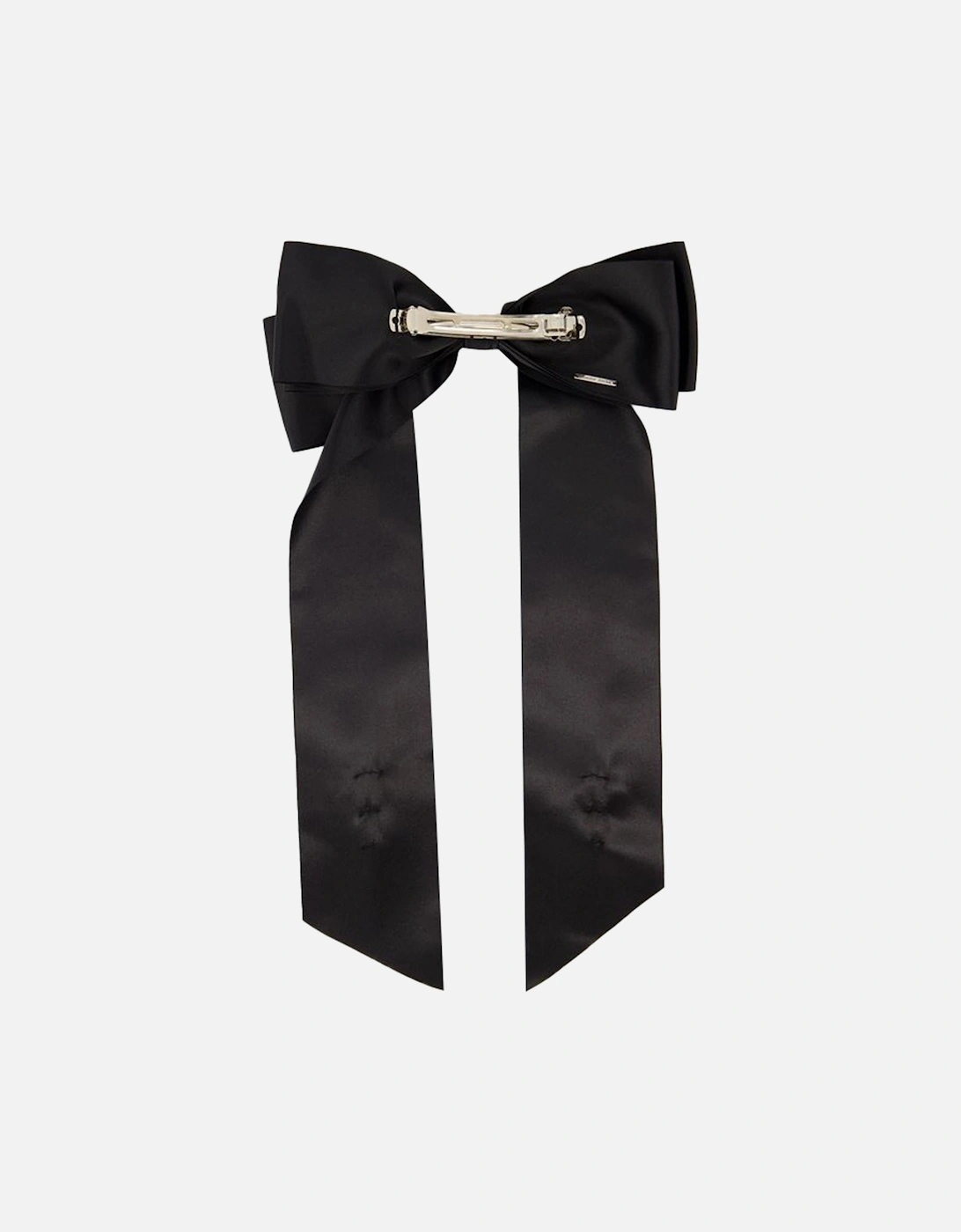 Black Flower Bow Hair Clip