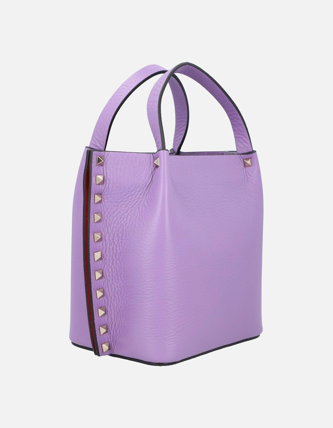 Rockstud-Embellished Calf Leather Tote Bag