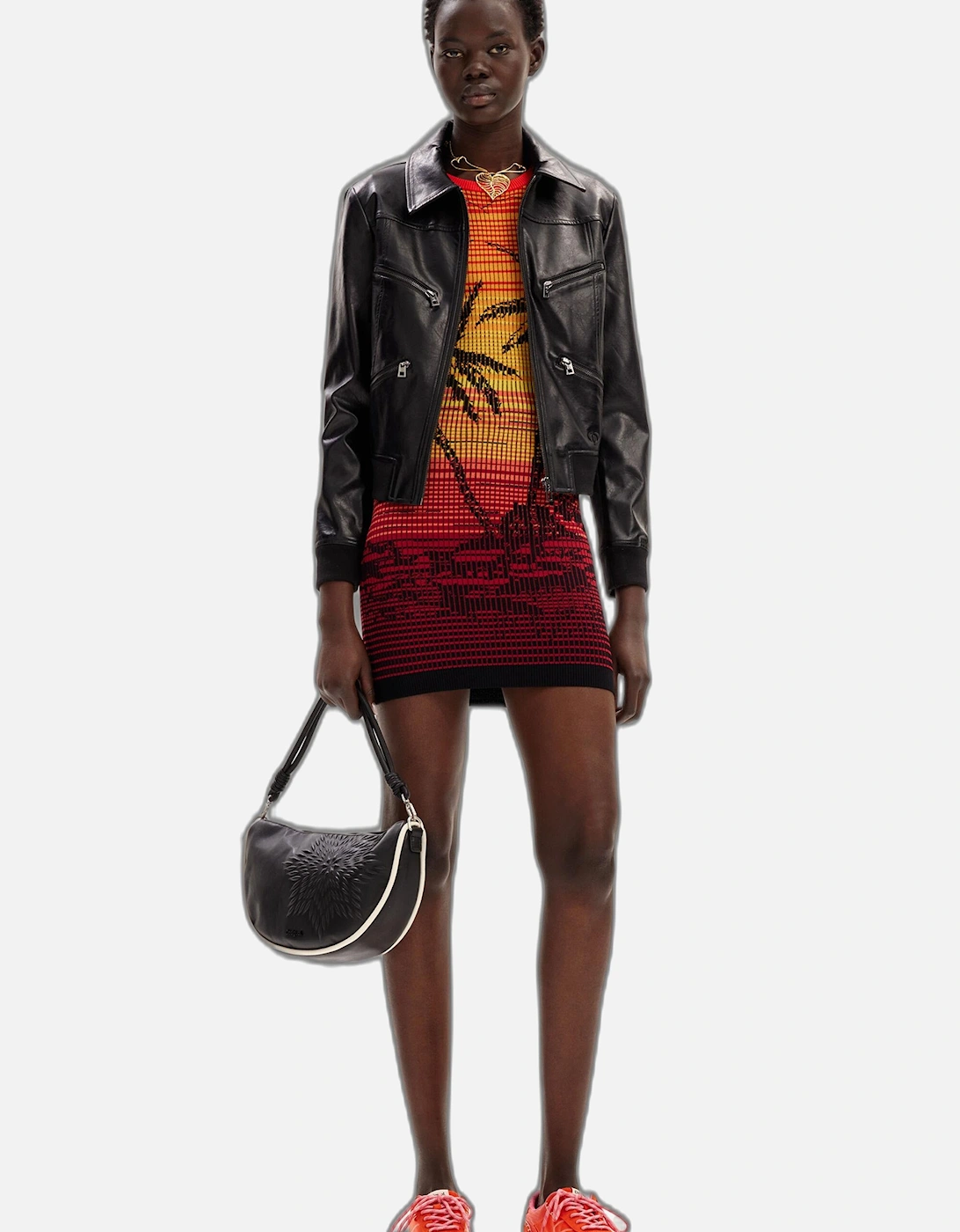 Sunset Palms T-Shirt Dress