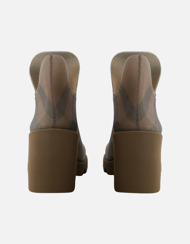 Check Pattern Rubber Boots
