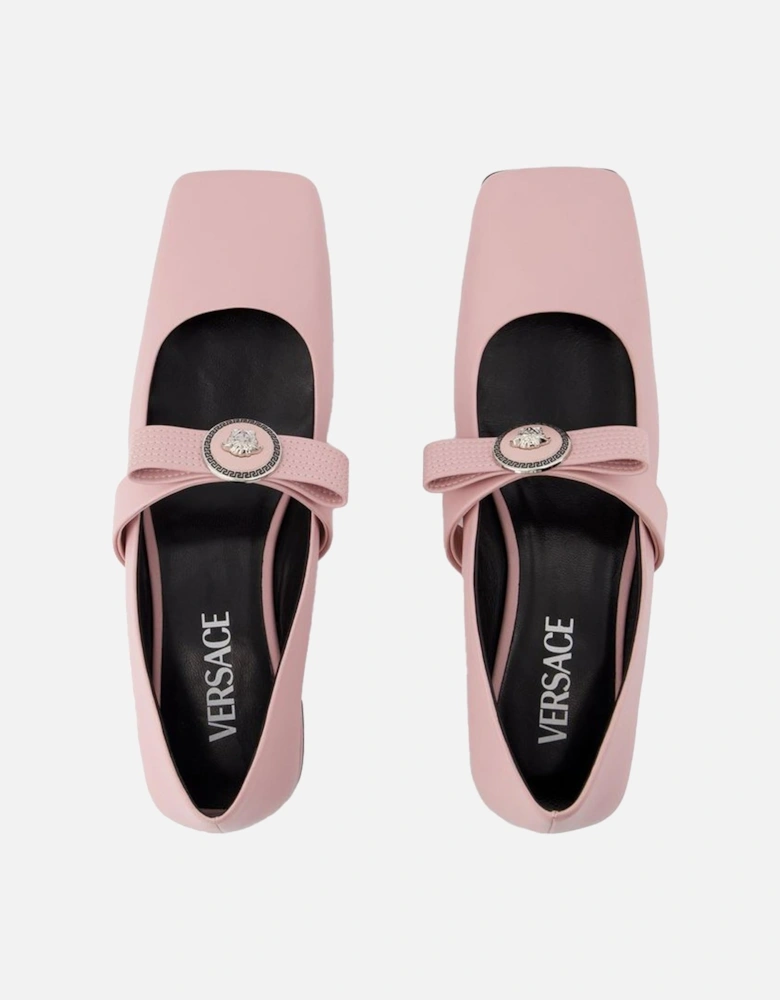 Leather Ballerinas in Pink