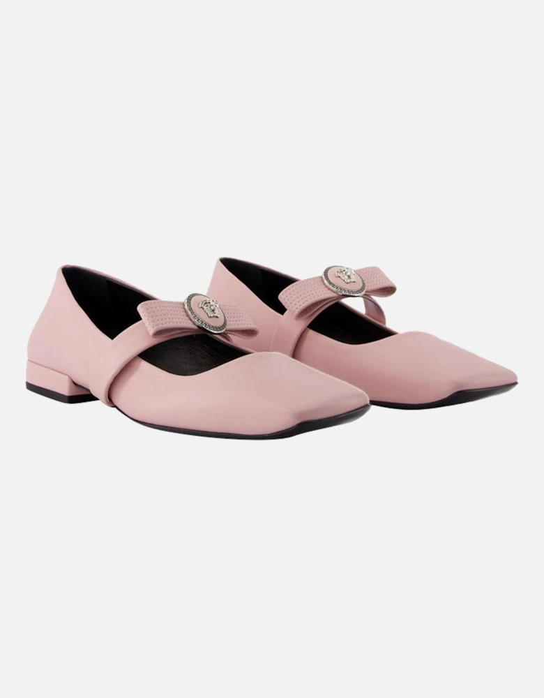Leather Ballerinas in Pink