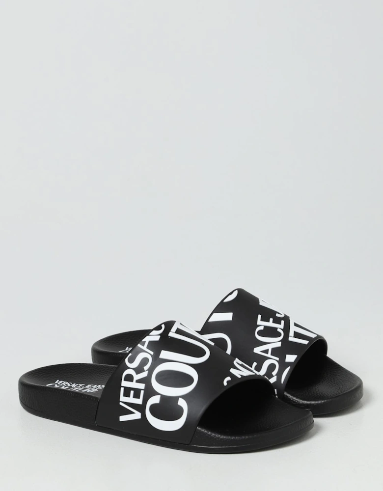 Logo Print Slide Sandals
