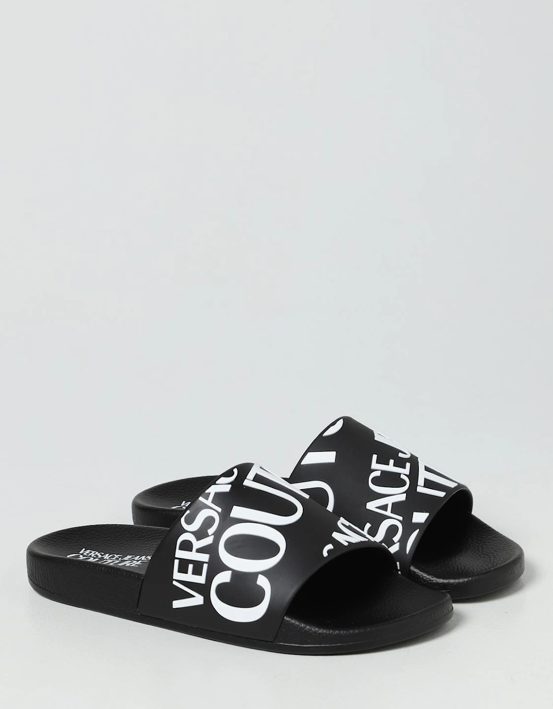 Logo Print Slide Sandals