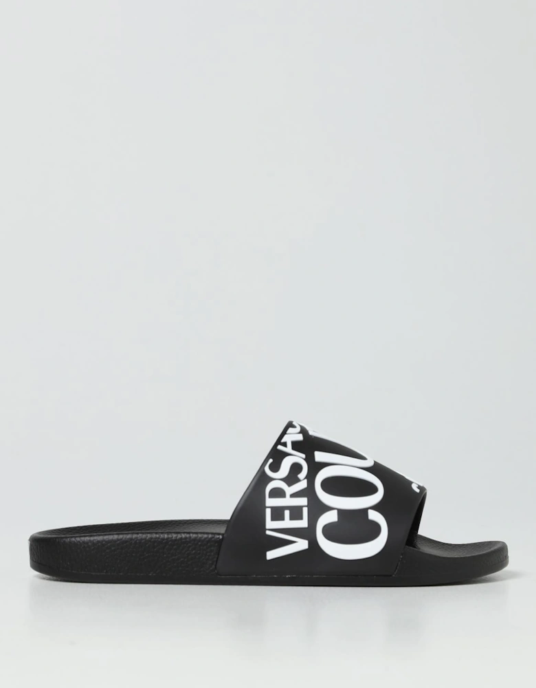 Logo Print Slide Sandals