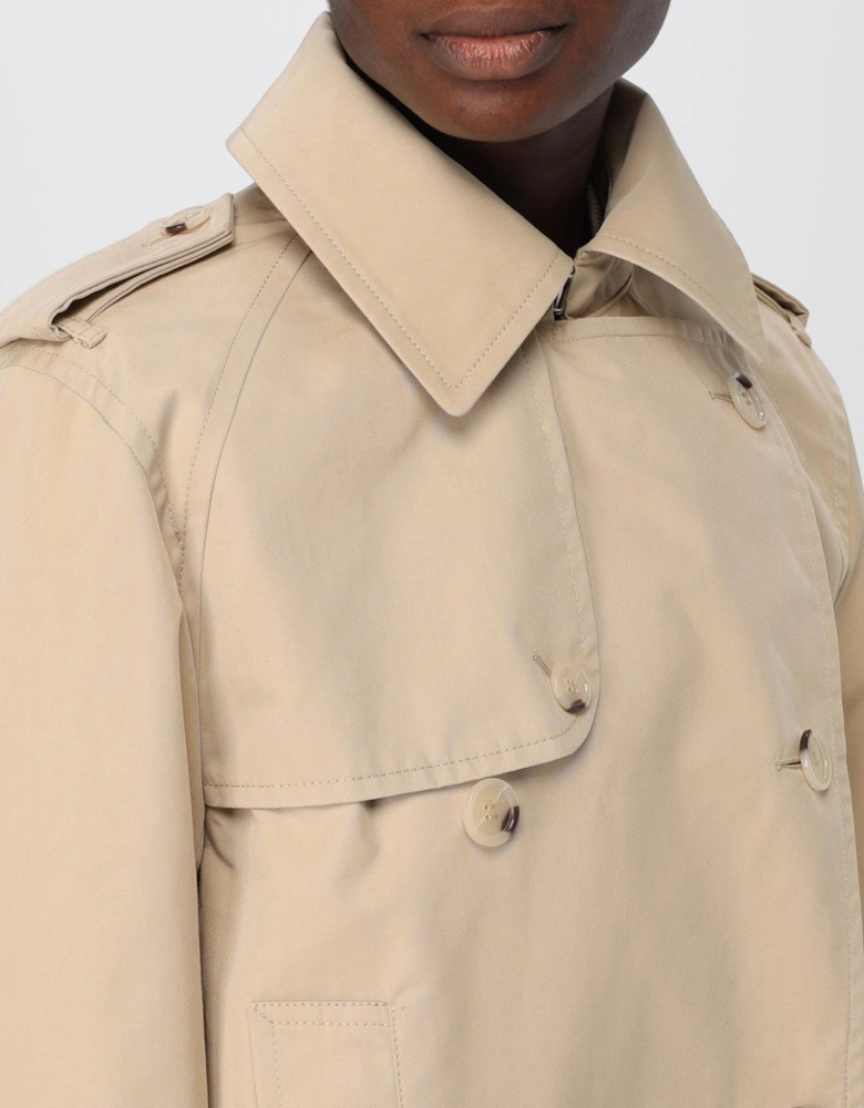 Cropped Trench Coat DoubleBreasted