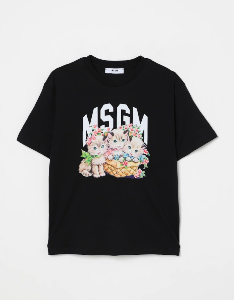 Kids Kittens Basket Graphic Tee