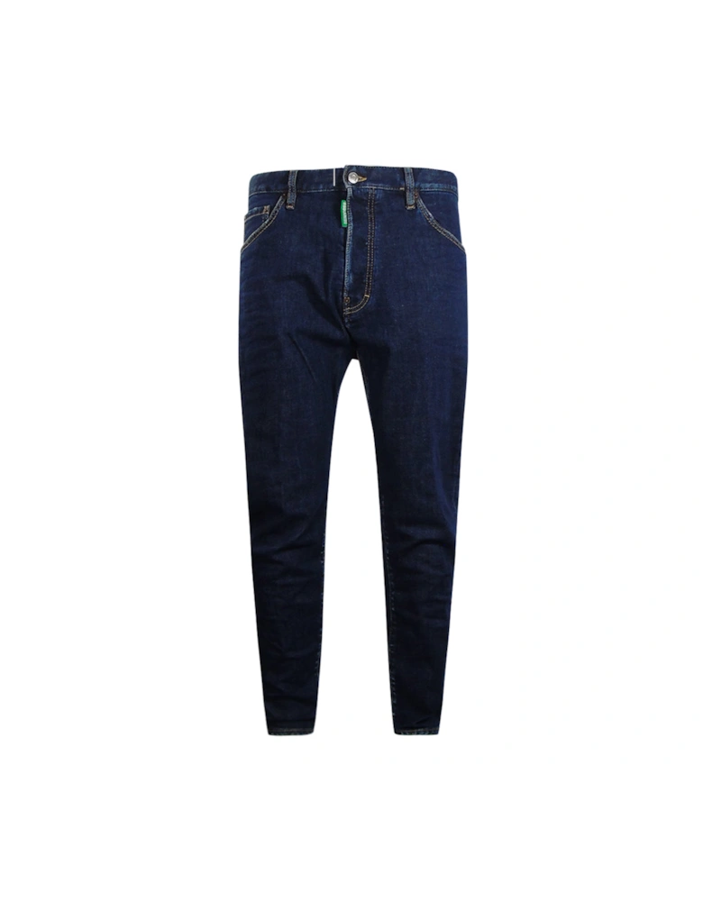 Relax Long Crotch Jean Dark Blue Denim Pants