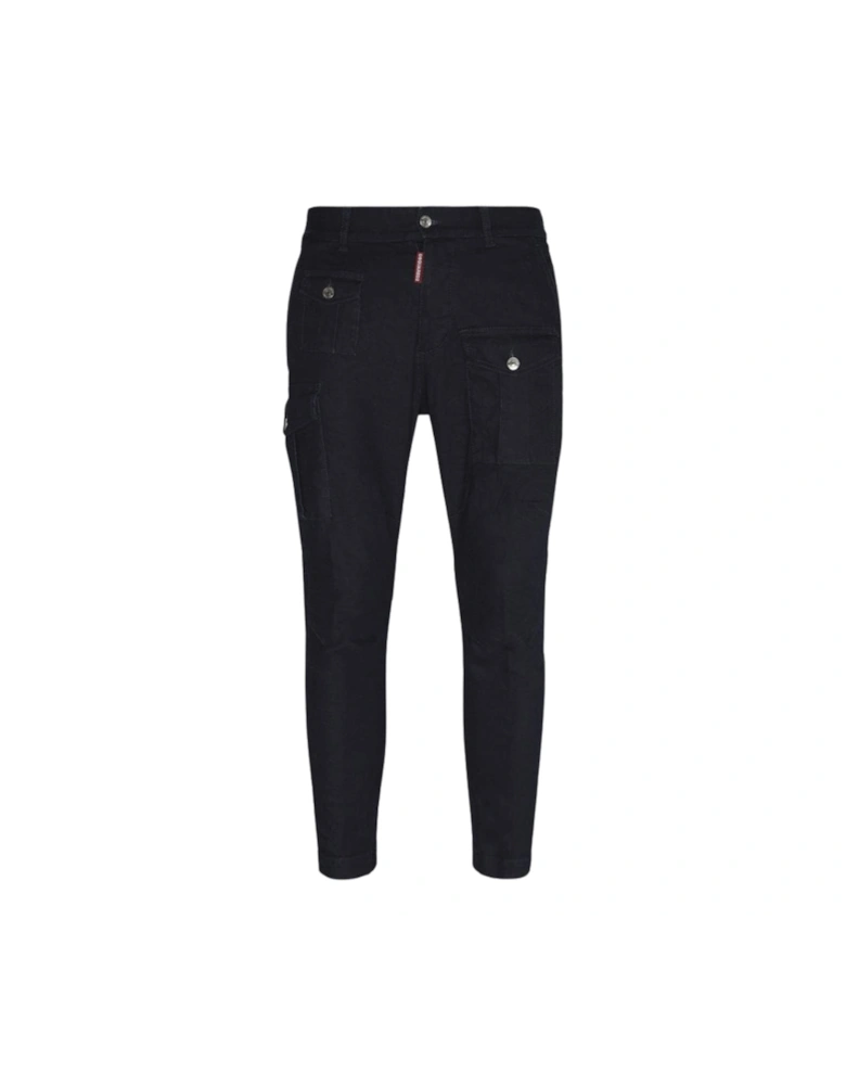 Sexy Cargo Fit Dark Blue Pants