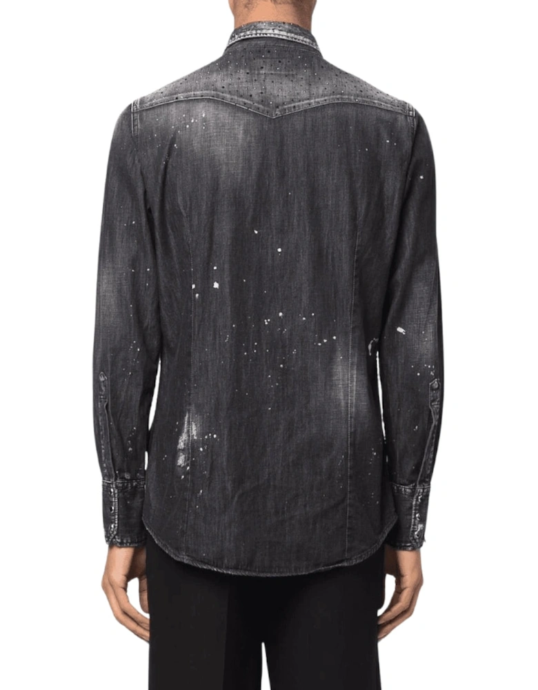 Classic Western Shirt Black Denim Shirt