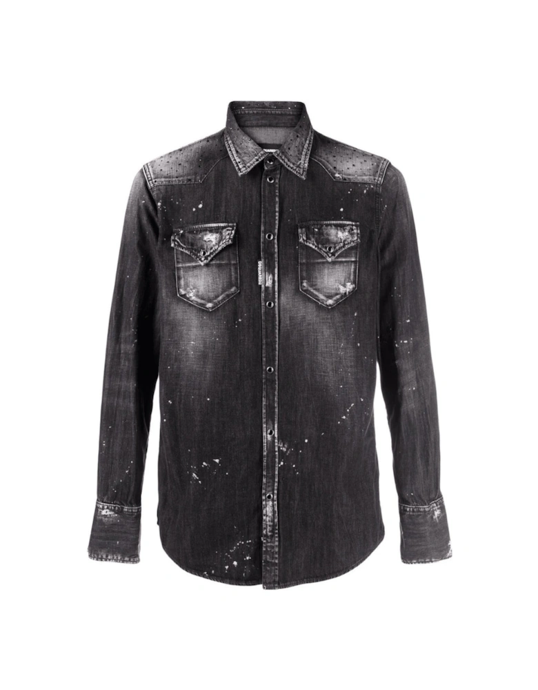 Classic Western Shirt Black Denim Shirt