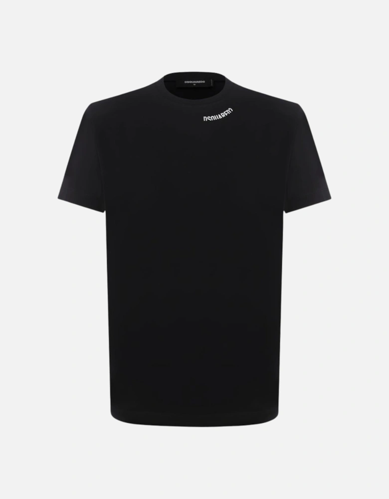 Cool Fit Logo Around Collar Black T-Shirt