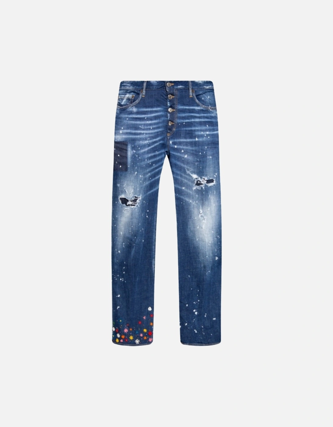 Roadie Jean Floral Pattern Blue Jeans, 5 of 4