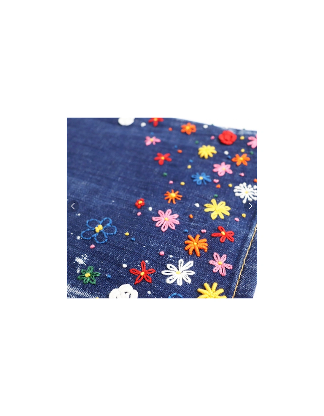 Roadie Jean Floral Pattern Blue Jeans