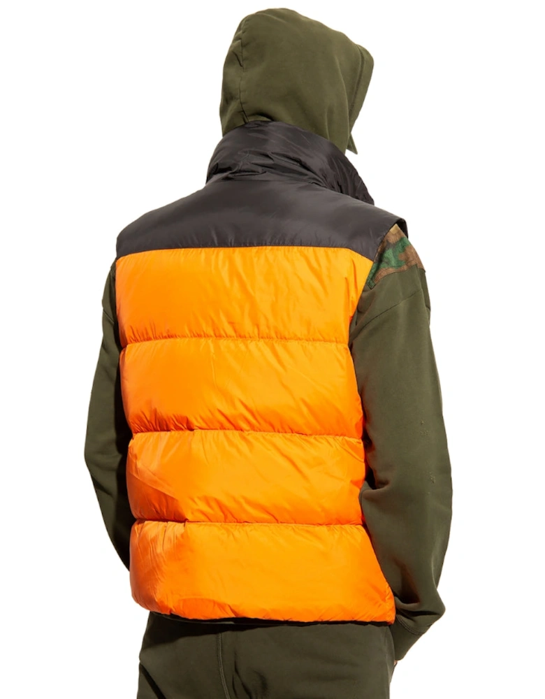Puffer Vest Flame Orange Down Gilet